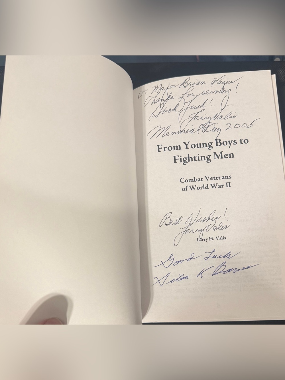 From Young Boys to Fighting Men by Larry H. Valis - Blue Cover Paperback - Picture 2 of 3